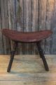 Rare Early Antique Primitive Bent Curved Old Wood Foot Stool Bench Aafa 1900-1950 photo 10
