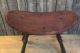 Rare Early Antique Primitive Bent Curved Old Wood Foot Stool Bench Aafa 1900-1950 photo 6