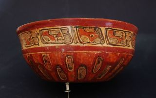 Pre Columbian Unique Mayan Bowl 600 A.  D.  To 1000 A.  D. photo