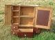 Vintage Wooden Medicine Wood Bathroom Cabinet Glass Mirror Apothecary Drawers 1900-1950 photo 4