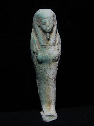 Zurqieh - Ancient Egyptian Faience Ushabti,  600 B.  C photo