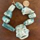 Jade Turquoise Pre Columbian Necklace/pendant - Mesoamerica - Antique Artifacts The Americas photo 9