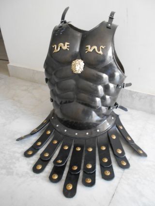 Medieval Roman Muscle Armour Breast Plate Chest Shield Sca Larp Coustume photo