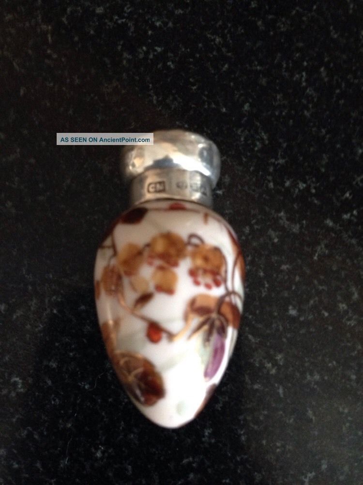 Rare Charles May Hm Silver Top Egg Shaped Perfume/scent Bottle Dated Circa1880 Bottles photo