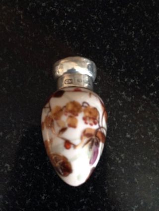 Rare Charles May Hm Silver Top Egg Shaped Perfume/scent Bottle Dated Circa1880 photo