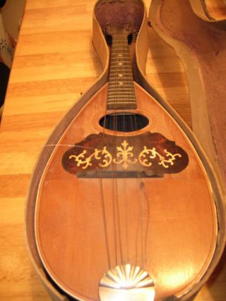 Antique Mandolin And Case photo