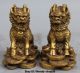 Chinese Folk Bronze Dragon Beast Kylin Qilin Unicorn Chi - Lin Wealth Statue Pair Other Antique Chinese Statues photo 1