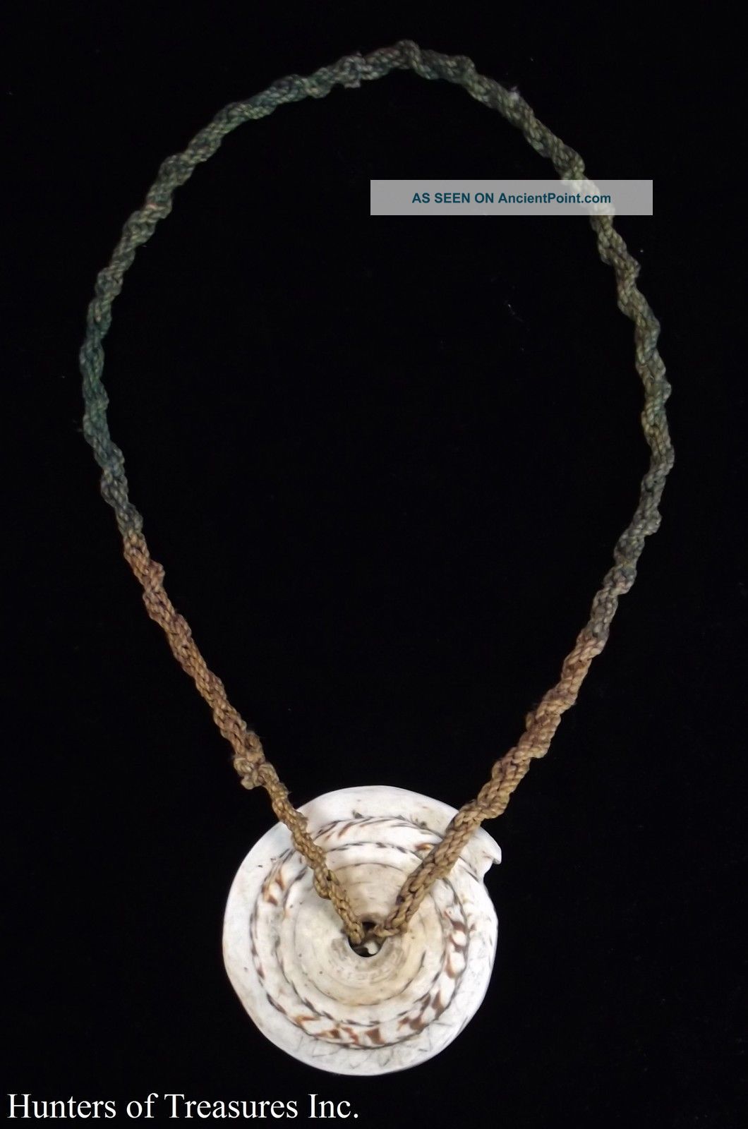 Antique Tribal Sepik River Shell Plate Necklace,  Papua Guinea Pacific Islands & Oceania photo