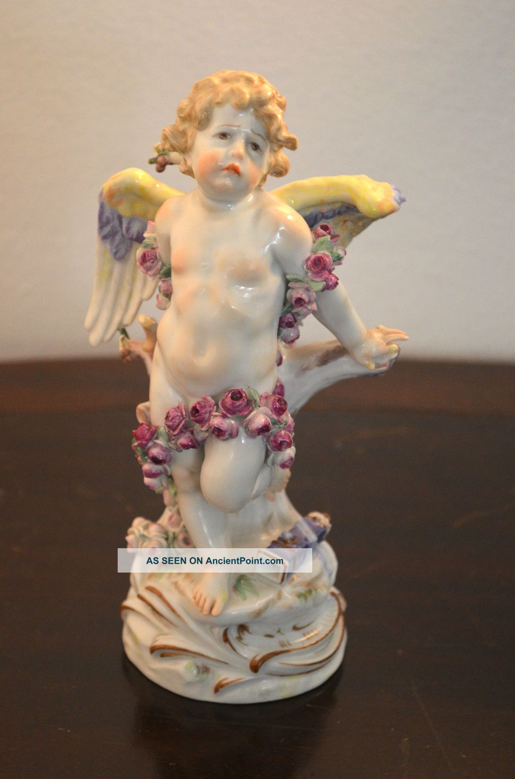 Large Porcelain 19th C.  Meissen Cherub German Porcelain Make Offer Figurines photo