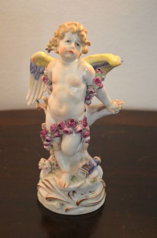 Large Porcelain 19th C.  Meissen Cherub German Porcelain Make Offer photo