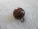 Antique Goldstone Overlay Transparent Rootbeer Caramel Swirl Glass Ball Button Buttons photo 10