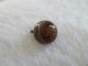 Antique Goldstone Overlay Transparent Rootbeer Caramel Swirl Glass Ball Button Buttons photo 4