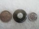Antique 19th Century Clear Crackle Glass Cabochon Brass Metal Button 1 - 1/16 