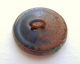 Antique - Victorian Brass Picture Button - Man W/bow Hunting In Jungle - 10/16 