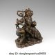 11 China Taoism Bronze Copper Zhao Gongming Buddha God Yuanbao Ride Tiger Statue Other Antique Chinese Statues photo 2