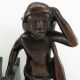 Igorot Philippines Vintage 1930 ' S Figural Bookends Pair Hand Carved Wood Luzon Carved Figures photo 2