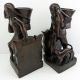 Igorot Philippines Vintage 1930 ' S Figural Bookends Pair Hand Carved Wood Luzon Carved Figures photo 6