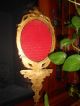 Antique Vintage Estate Ornate Gold Tone Wall Hanging Oval Mirror Italy Mirrors photo 3