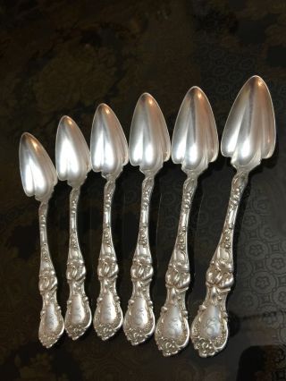 Unusual 6 Antique Design 1835 R.  Wallace Silver - Plate Neat Spoons photo