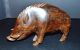 Vintage Carved Wood Pig Boar Swine Approx: 9 