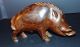 Vintage Carved Wood Pig Boar Swine Approx: 9 