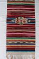 Awesome Vintage Mexican Saltillo Serape Blanket /textile / Shawl/ Table Runner Wool photo 5
