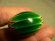 Old Chevron Glass Trade Bead Green Color Good Patina & Wear Native American photo 3