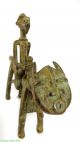 Dogon Brass Rider And Horse Figure With Calabash Africa Other African Antiques photo 1