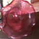Viintage Cranberry Diamond Patterned Fluted Glass Lamp Shade Lamps photo 2