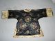 Antique Chinese Silk Embroidered Women ' S Robe Kimono Dress Textile Textiles photo 7