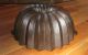 Very Rare Old Antique Cast Iron Bundt Pan Germany 3458 G Diameter 27 Cm Other Antique Home & Hearth photo 1