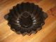 Very Rare Old Antique Cast Iron Bundt Pan Germany 3458 G Diameter 27 Cm Other Antique Home & Hearth photo 3