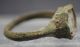 Medieval Bronze Finger Ring With Glass Insert 13th - 15th Century Ad Other Antiquities photo 1