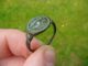 Medival Bronze Decorated Finger Ring 13th Century Ad British Found British photo 1