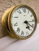 Antique Nautical Steampunk Round Brass Clock F W Elliott England Clocks photo 1