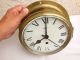 Antique Nautical Steampunk Round Brass Clock F W Elliott England Clocks photo 5
