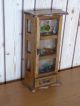 Vintage Table Top - Wall Hanging Curio Cabinet 3 Shelf Wood Glass Display Case Display Cases photo 5