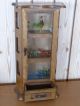 Vintage Table Top - Wall Hanging Curio Cabinet 3 Shelf Wood Glass Display Case Display Cases photo 6
