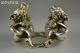 China Collectible Handwork Old Tibet Silver Carve Pair Dragon Guarder Statue Other Antique Chinese Statues photo 1