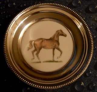 Vintage Race Horse Man - Of - War Sam Savitt Frank Whiting Sterling Silver Coaster photo