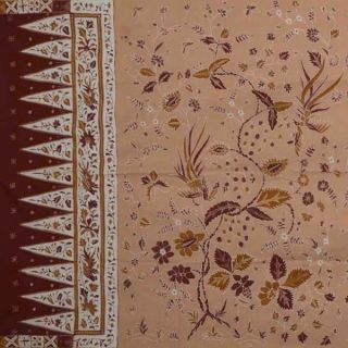 Indonesie Javanese Batik Tulis Fabric Textile Wax Dye Kain Vintage Javan Fa98 photo