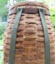 Antique Adirondack Woven Ash Pack Basket - Native American Style Oiled Sinew Rim Primitives photo 9