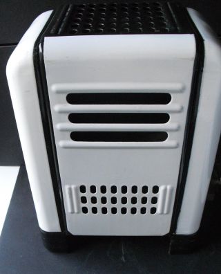 Fabulous White & Black Art Deco Enamel Temco Gas Heater In photo