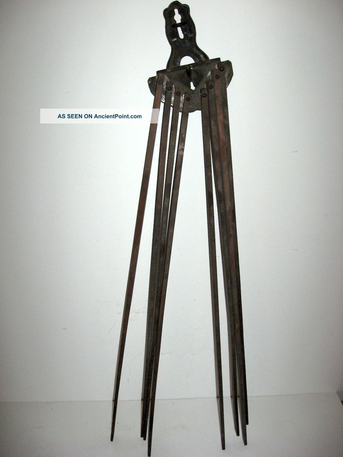 Antique Wood And Metal 8 Arm Clothes Dryer.  1898 Primitives photo