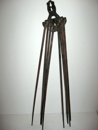 Antique Wood And Metal 8 Arm Clothes Dryer.  1898 photo