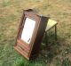 Antique Carved Wood Medicine Bathroom Cabinet Beveled Glass Mirror Apothecary 1900-1950 photo 1