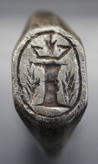 Rare Medieval Silver Signet Ring 14th - 15th Century Ad British Found photo