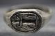 Rare Medieval Silver Signet Ring 14th - 15th Century Ad British Found Other Antiquities photo 1