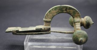 Perfect Ancient Roman Bronze Crossbow Fibula Brooch 3rd - 4th Century photo