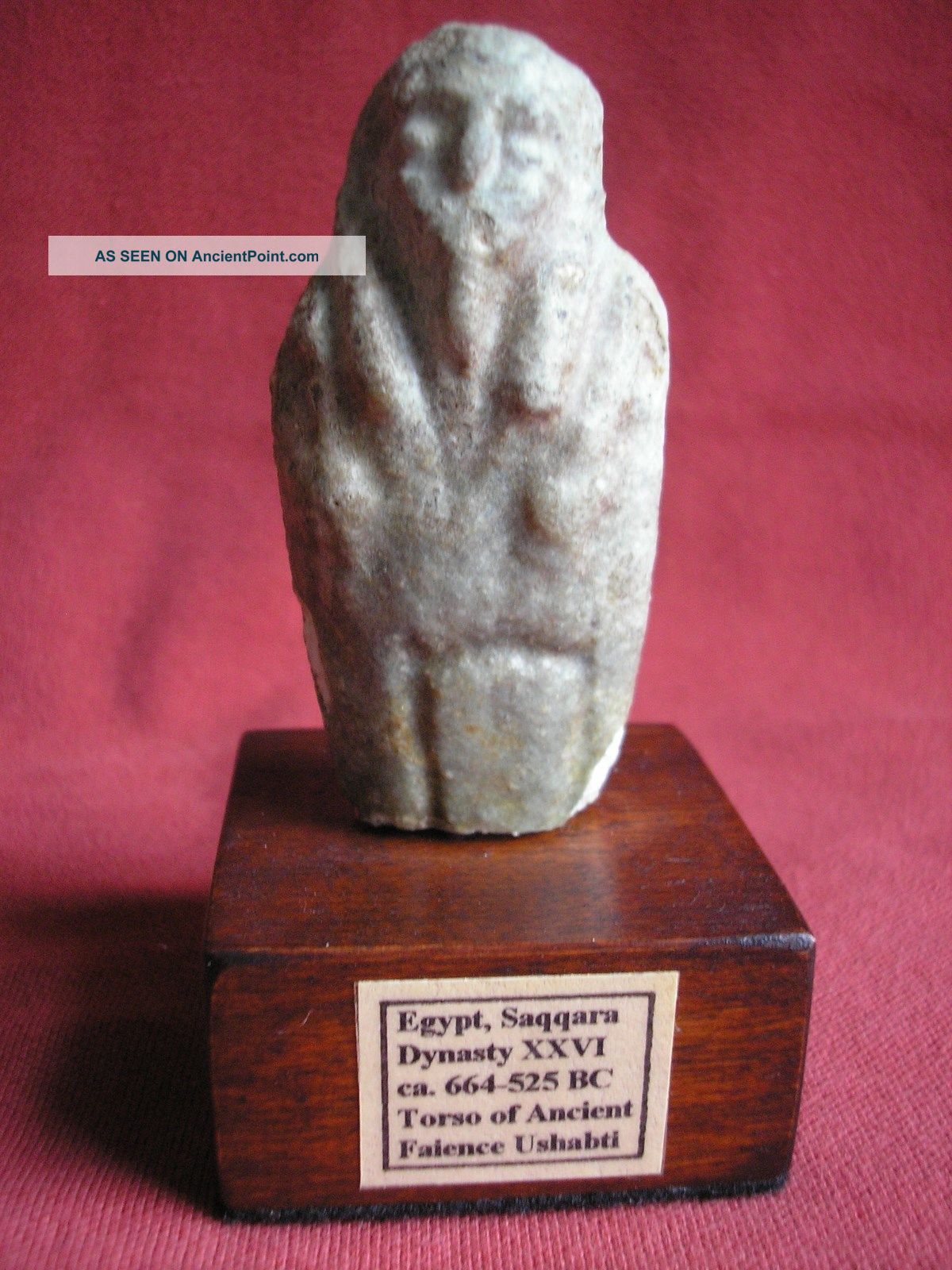 Ushabti Bust From Saqqara,  Dynasty Xxvi,  Ca.  664 - 525 Bc Egyptian photo